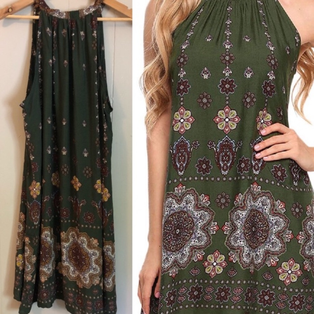 NWT BOHO HALTER DRESS